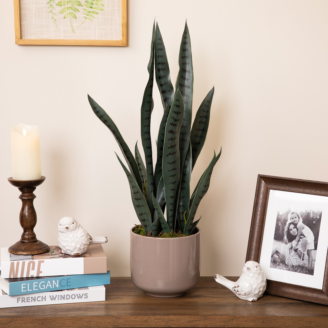 Northlight Real Touch™️ Artificial Two Tone Potted Snake Plant - 29"